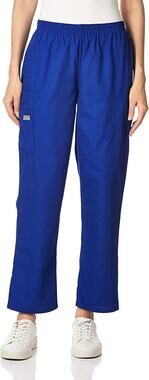 Cherokee Cargo Scrub Pants Women's Medium Petite Galaxy Blue #4200 P
